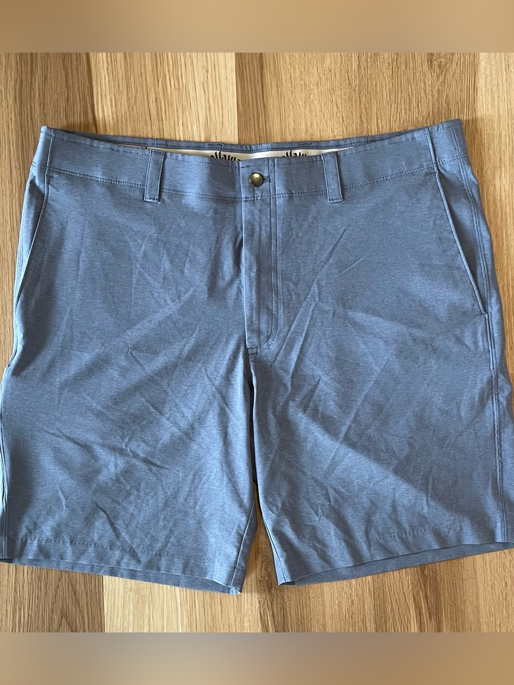 Callaway Men Chino Stretch Performance Shorts Blue Golf Preppy Active Athleisure